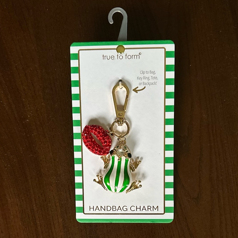 True to Form "Kissing a Frog Prince" viral collection Handbag Charm Keychain NWT